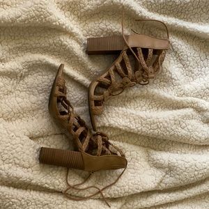 Lace up gladiator heels